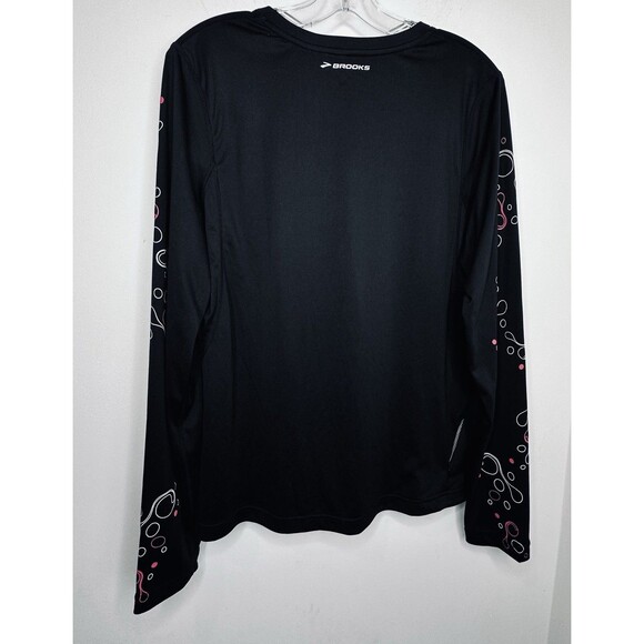 Brooks Running Shirt Womens Size XL Black Training Workout Performance Sporty - Picture 4 of 7